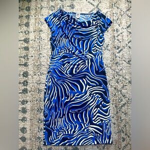 Anne Klein Summer Dress Size Medium Patterned Office Vacation Lightweight 10/10